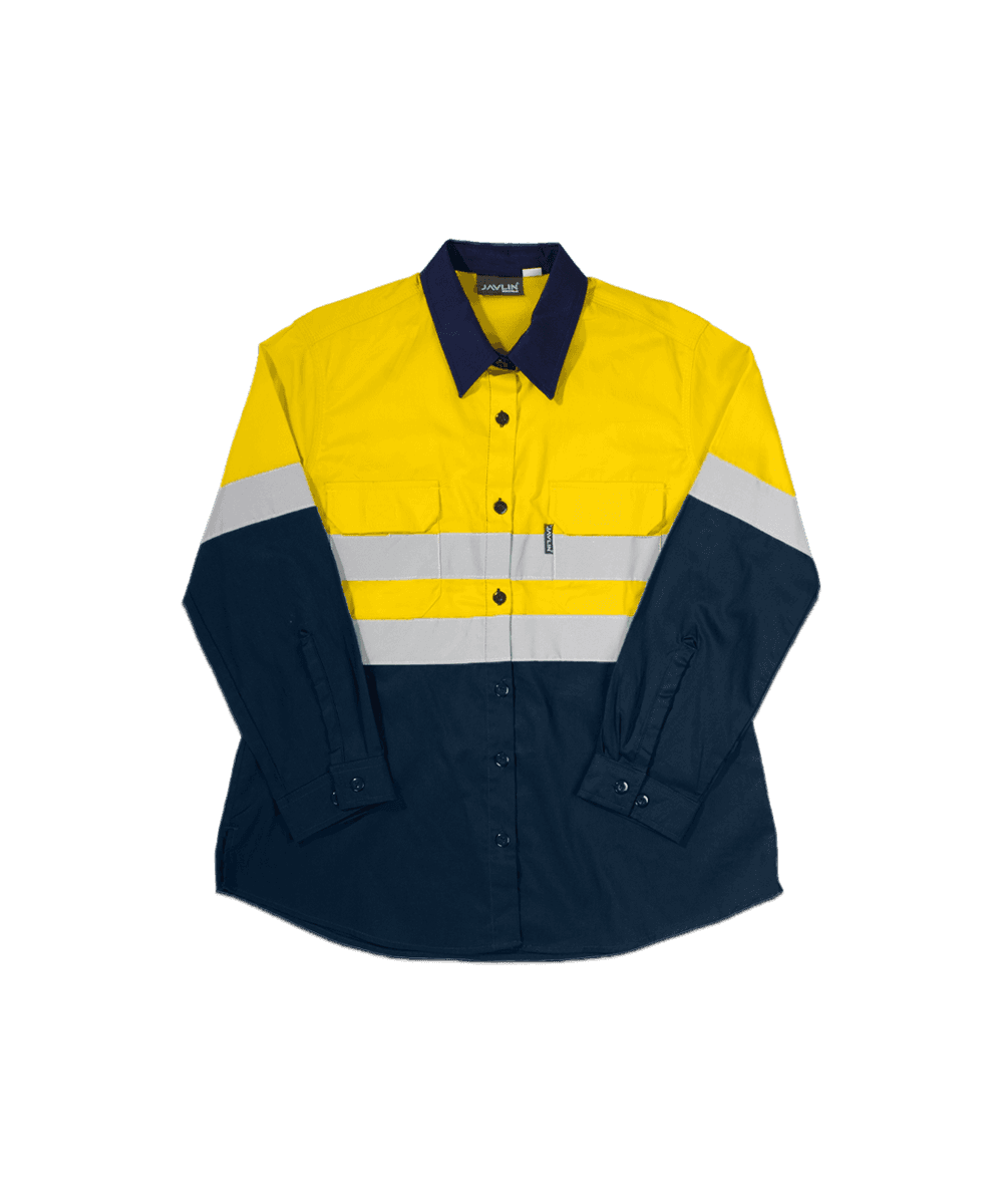 Hi-Vis Women’s Two Tone Vented Long Sleeve Work Shirt thumbnail 3