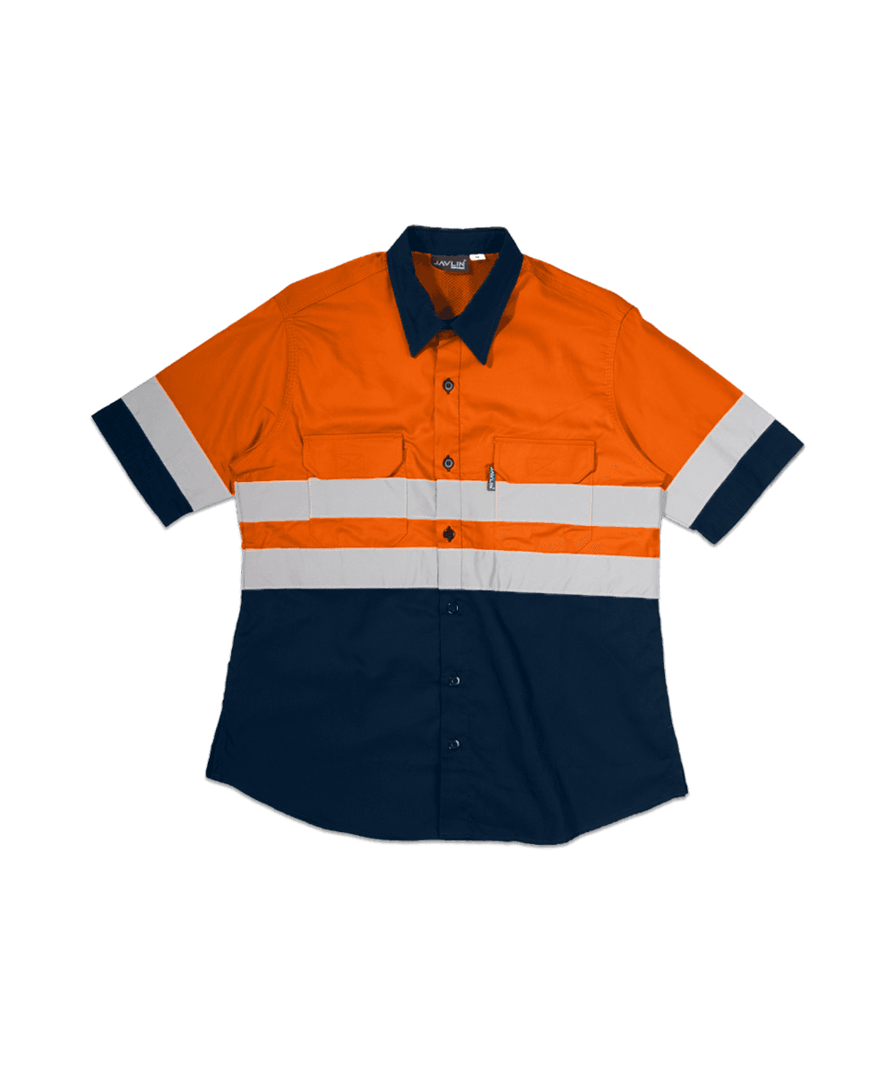 Hi-Vis Women’s  Two Tone Vented Short Sleeve Work Shirt