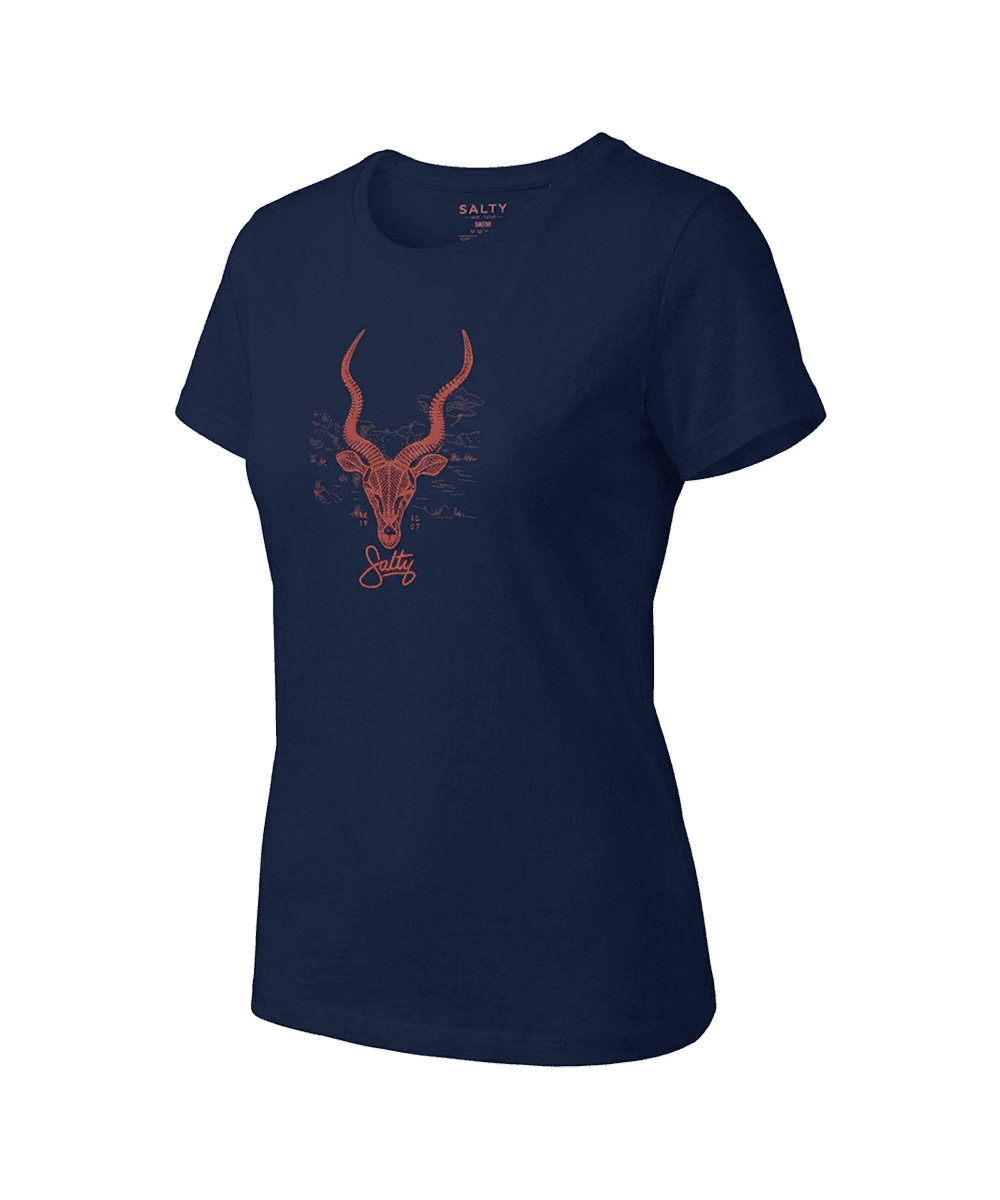 Salty Womens T-Shirt Wired Kudu