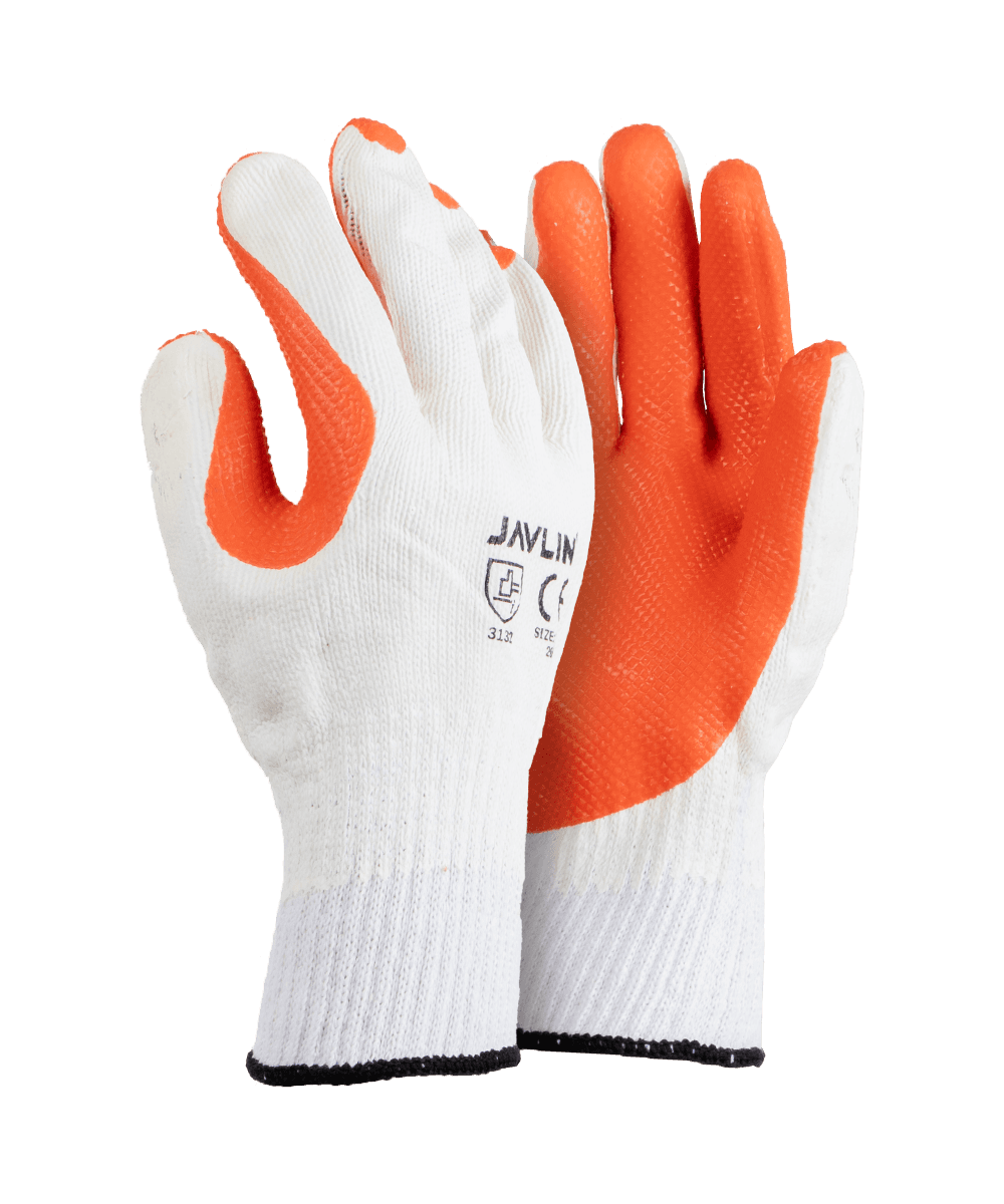 Crayfish Orange Rubber Coated Gloves