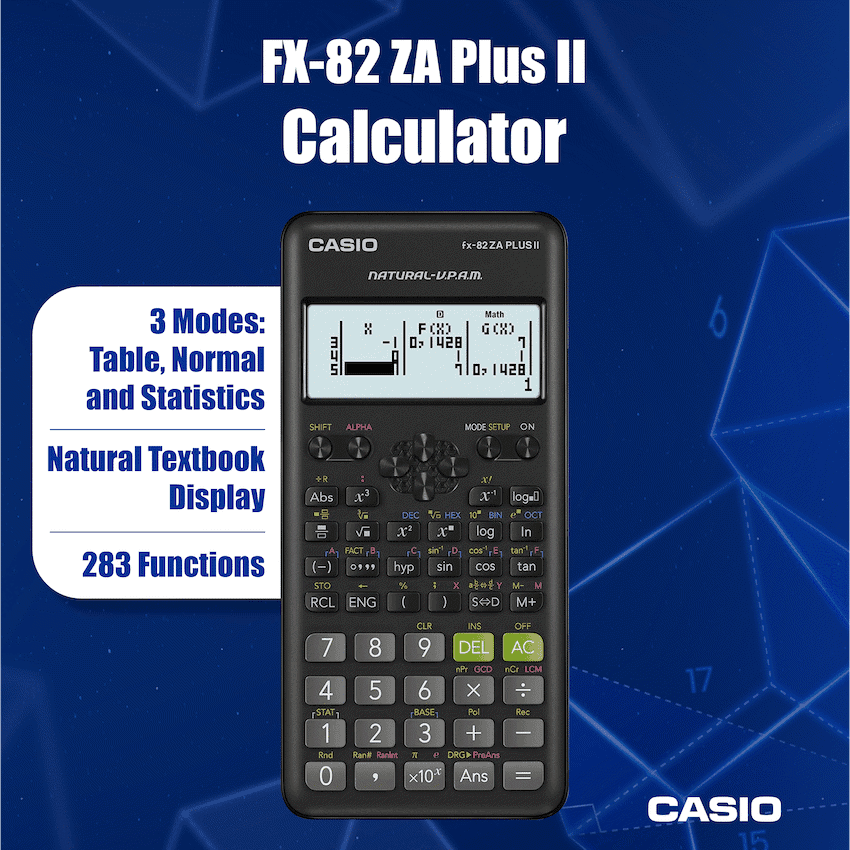 Casio FX-82 ZA Plus II Calculator thumbnail 4