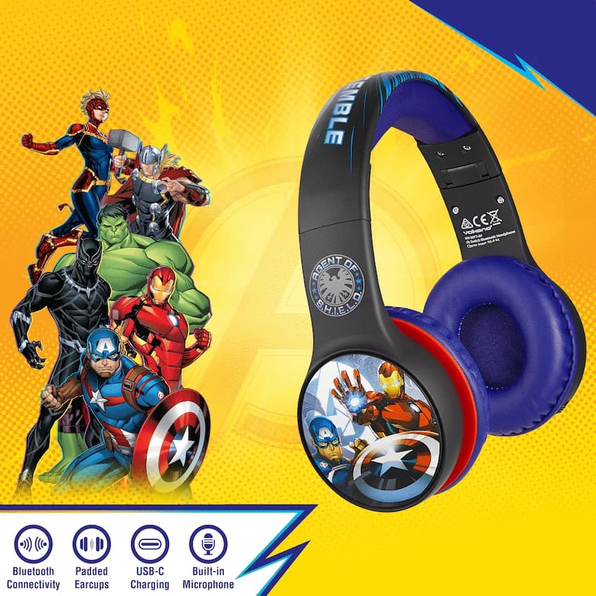 Marvel Avengers Bluetooth Headphones with dB Switch Function thumbnail 8