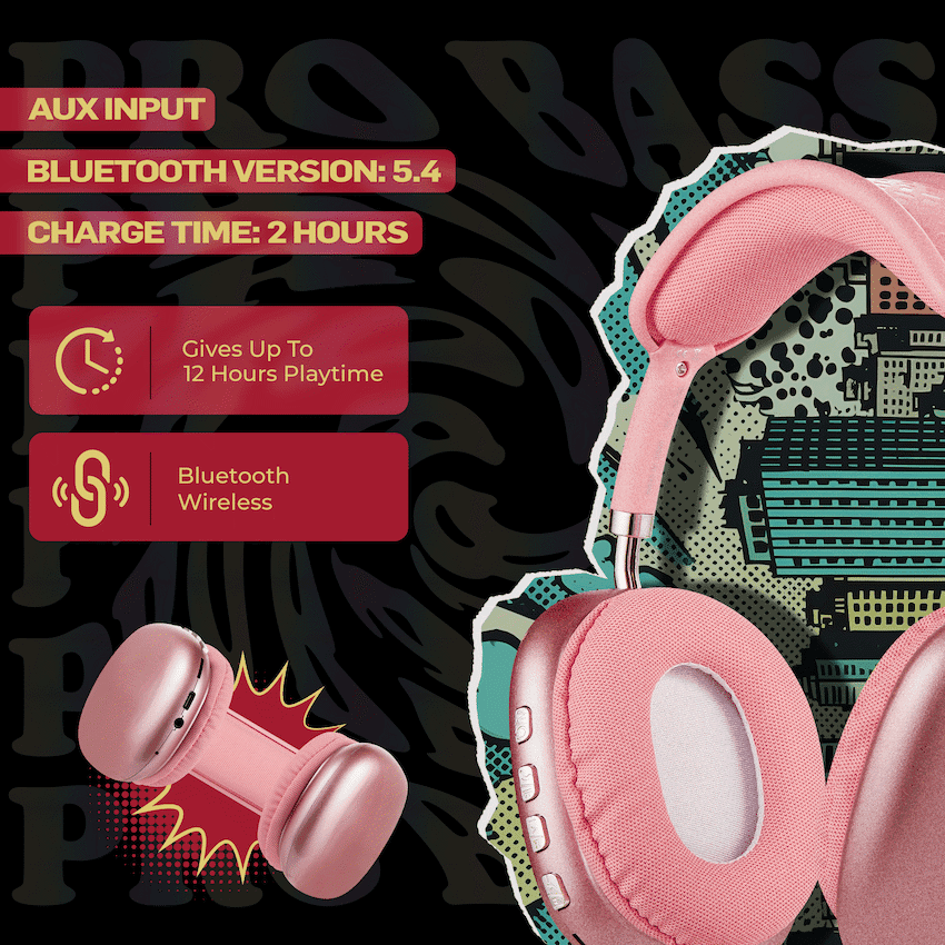 Pro Bass Urban Groove Series Bluetooth Headphones thumbnail 13