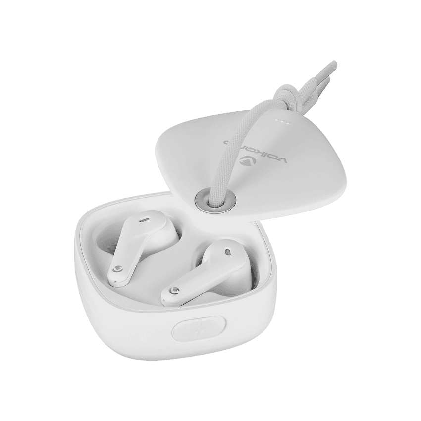 Volkano Ore Series True Wireless Earphones with Charging Case – White