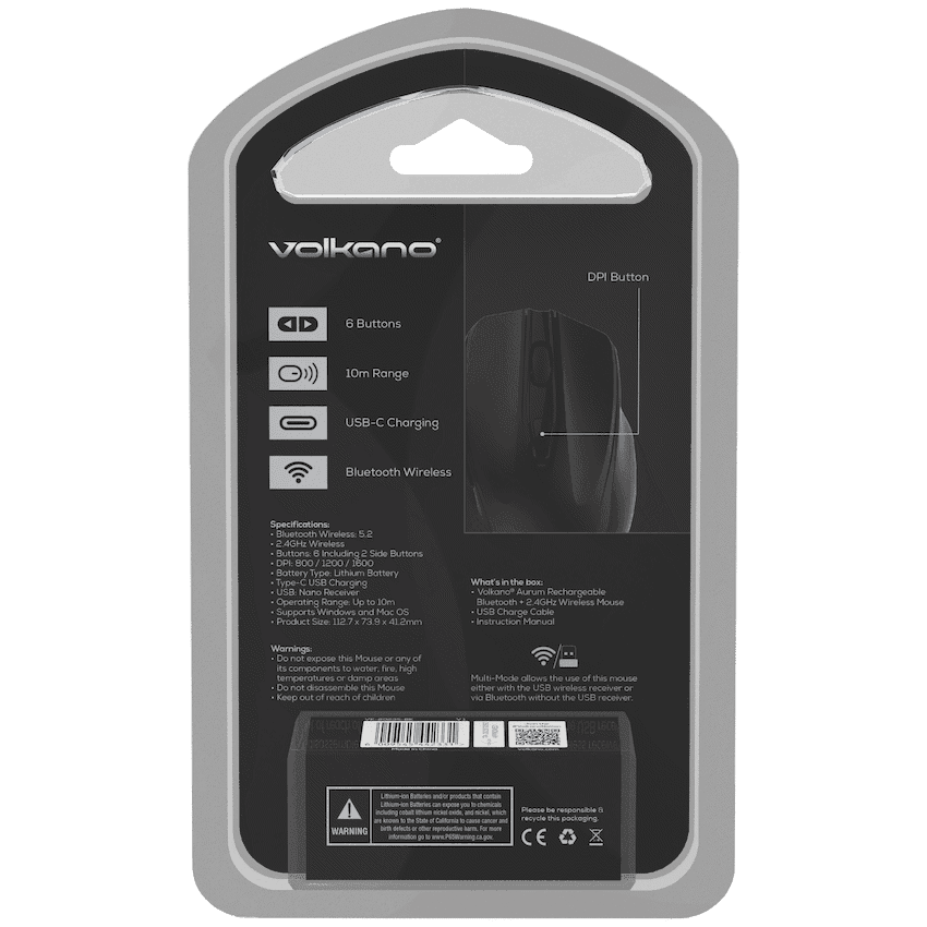 Volkano Aurum Series Bluetooth Wireless Mouse thumbnail 2