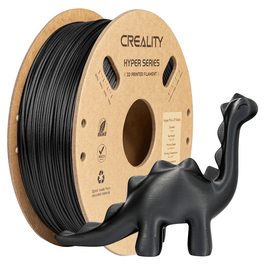 Creality Hyper PLA-CF Black Carbon Fibre Texture Filament
