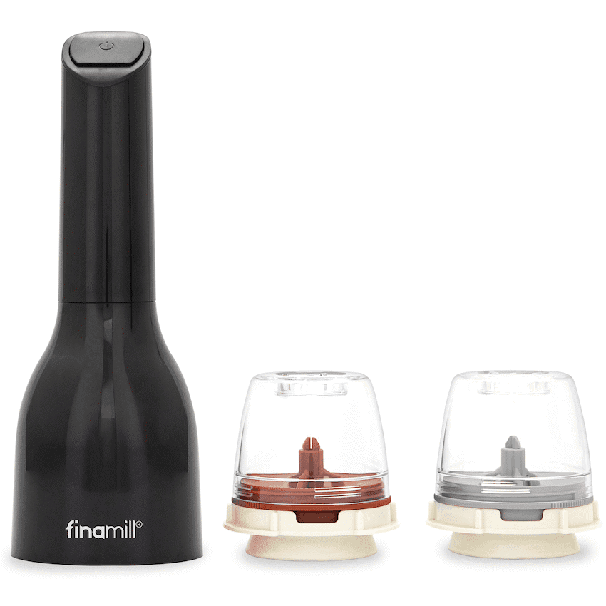 Finamill Battery-Operated Grinder – Midnight Black