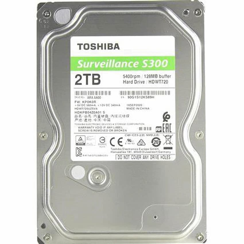 Toshiba *BULK* S300 Surveillance Hard Drive 2TB (5400RPM)