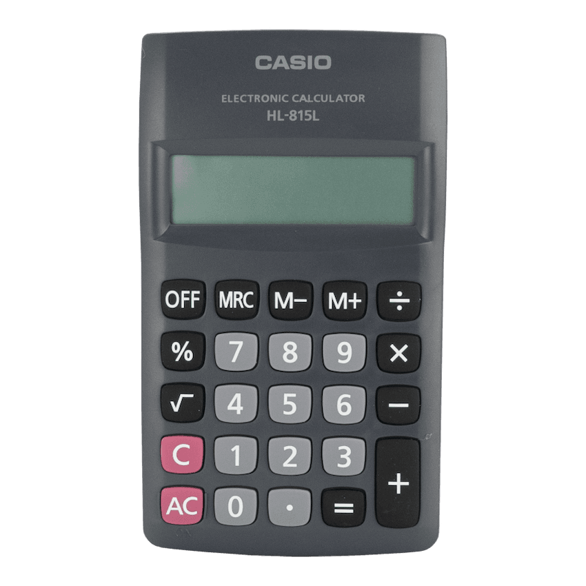 Casio HL 815 Pocket Calculator – Black