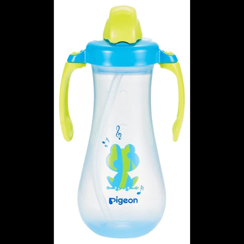 Pigeon Tall Straw Bottle – Blue