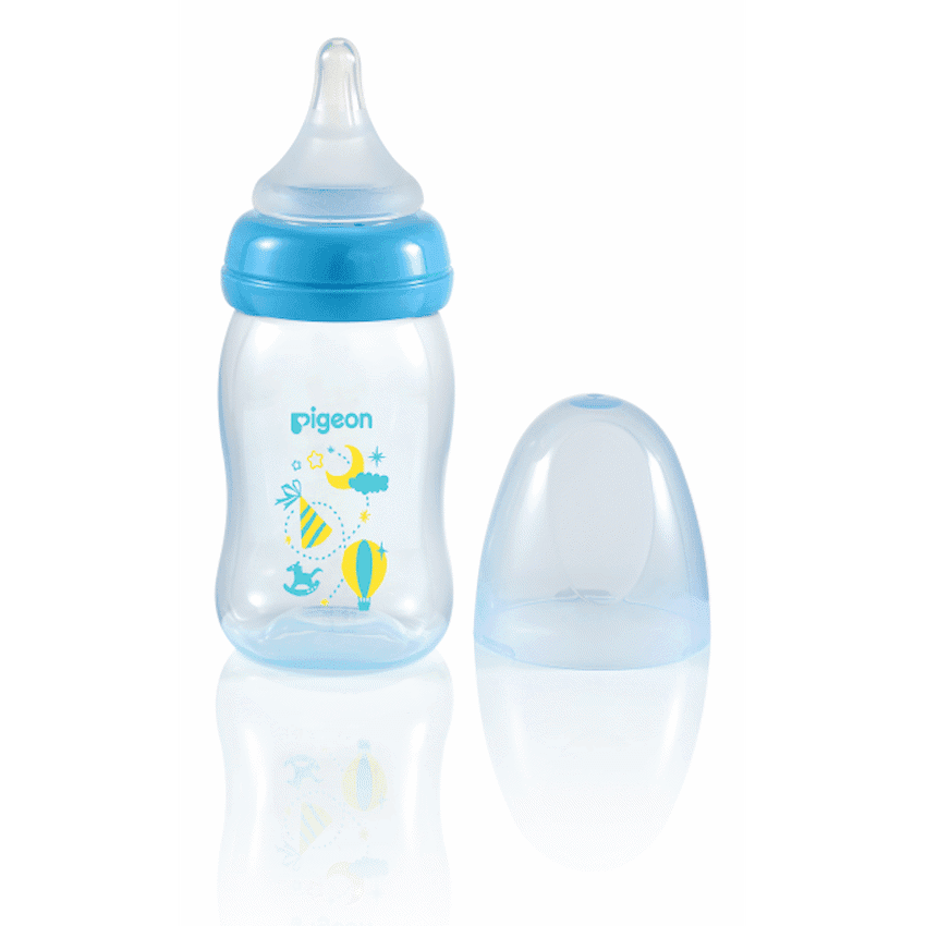 Pigeon Peristaltic Plus PP Bottle 160ml (SS Hole) – Blue