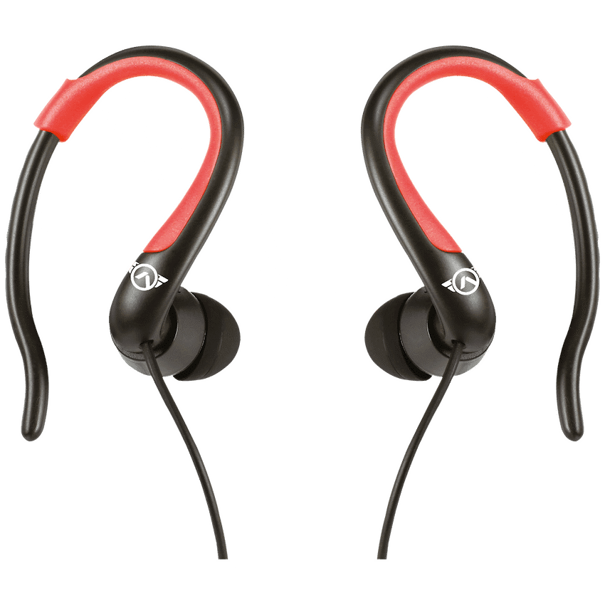 Amplify Sport Rapid Series Earbuds with Pouch – Black/Red
