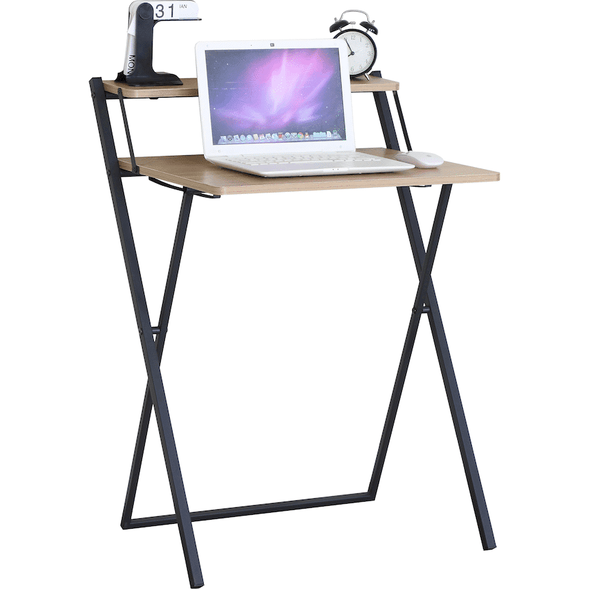 Everfurn Lira Folding Desk – Oak