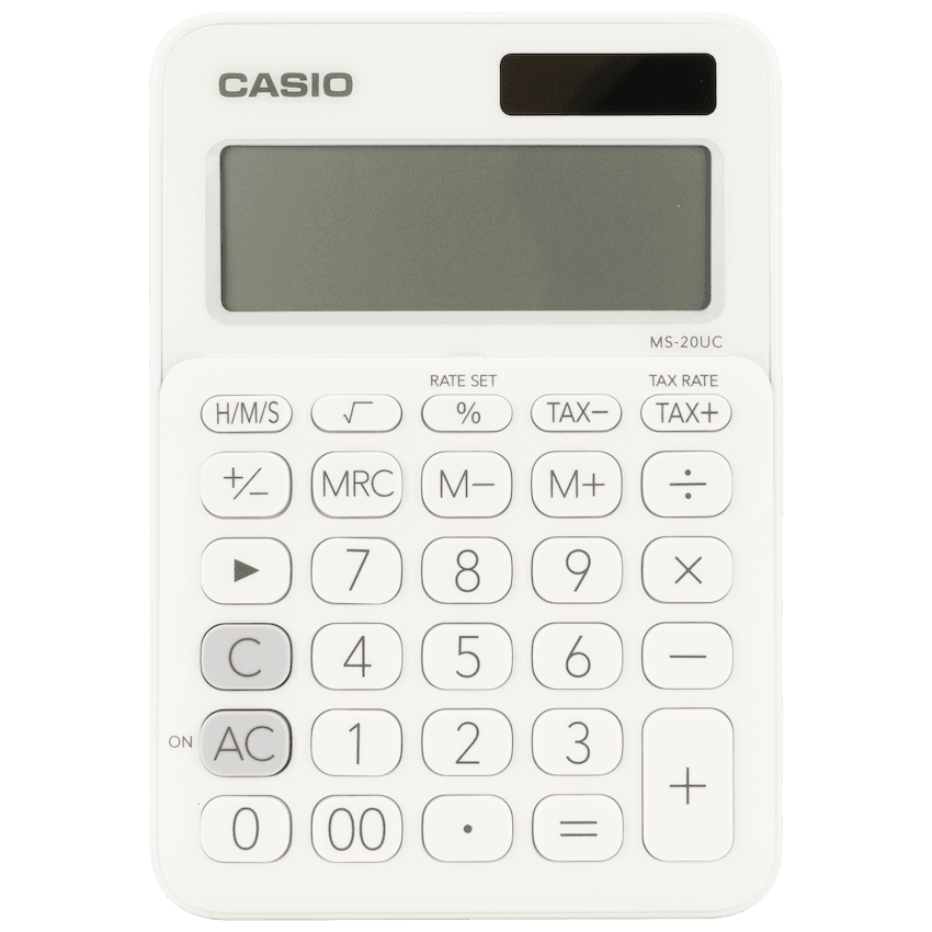 Casio MS-20UC – Desktop calculator 12 Digit – White