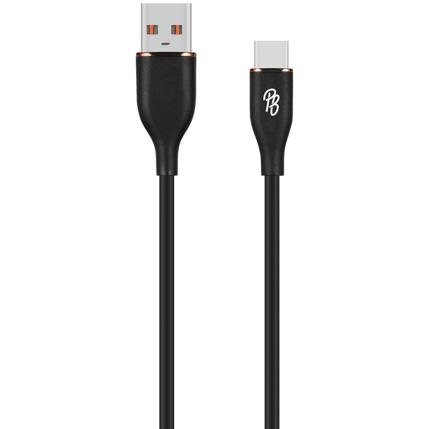 Pro Bass FlexiCord Series 2m USB to Type-C Charging Cable – Black