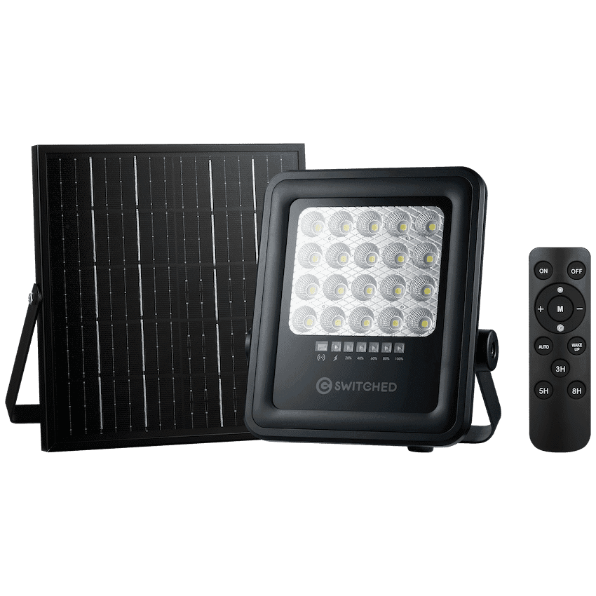Switched Urban Pro Series – 50w Solar Floodlight with Remote