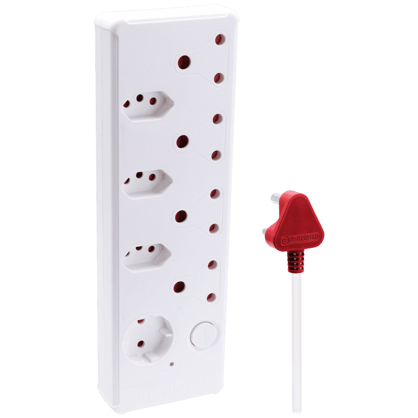 Switched Medium Surge 8-Way Multiplug 0.5m