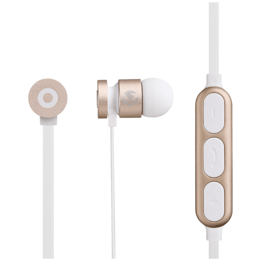 Volkano Mercury Series Bluetooth Magnetic Earphones – Gold/White