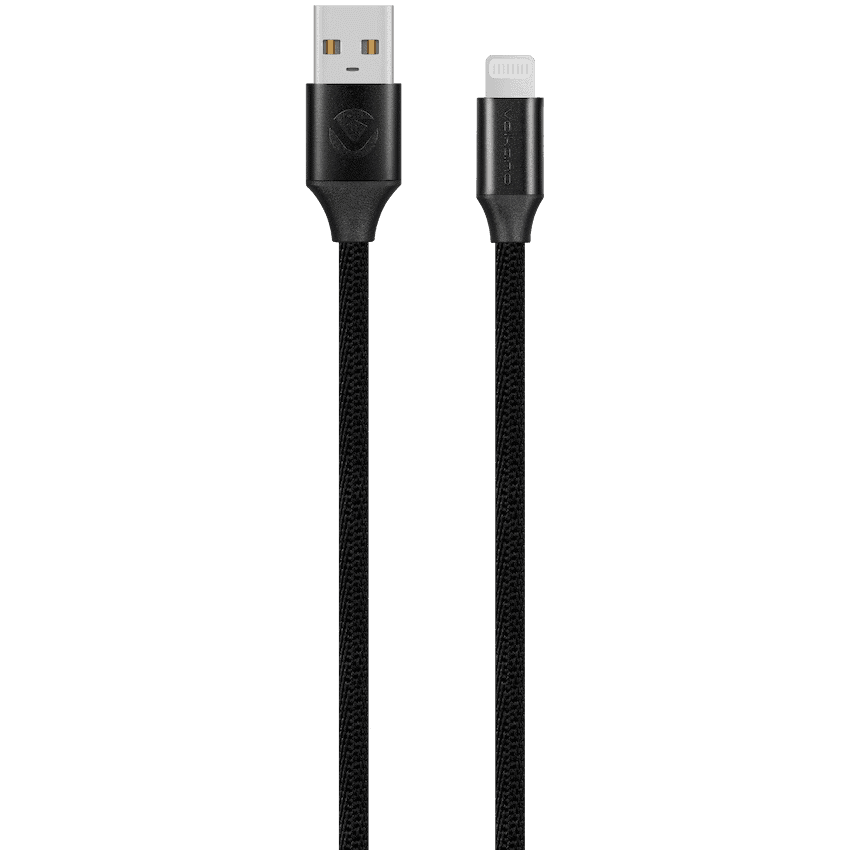 Volkano Weave Series Fabric Braided MFI Lightning Cable 12w 3m – Black