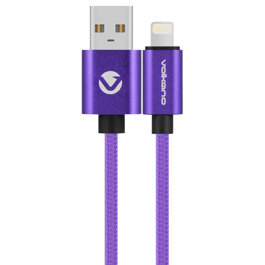 Volkano Fashion series cable Lightning 1.8m – Purple