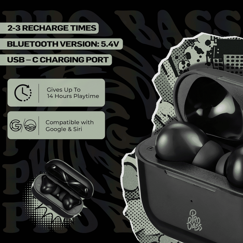 Pro Bass Pulse Buds True Wireless Earphones with Charging Case thumbnail 5