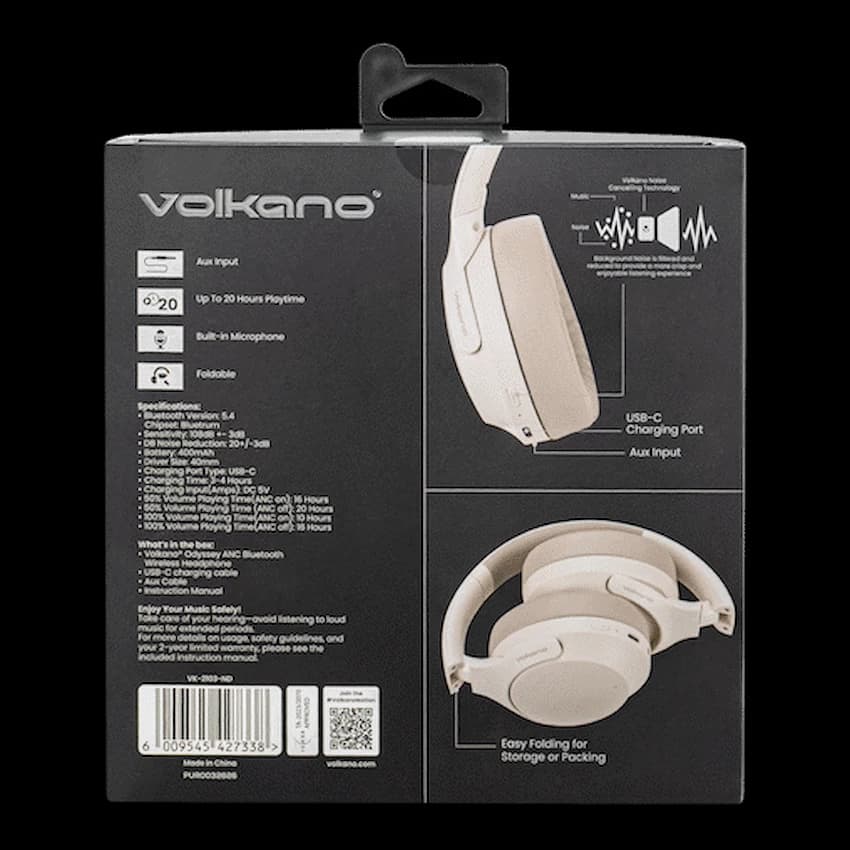 Volkano Odyssey ANC Bluetooth Wireless Headphone thumbnail 15