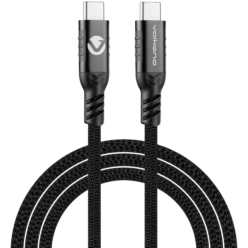 Volkano Weave Series 60w Magnetic Type-C Cable – Black