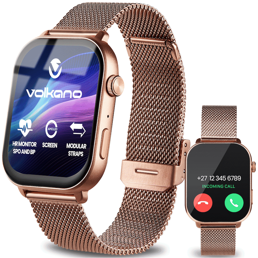 Volkano Trinity Series Smartwatch with Metal Mesh Strap thumbnail 3