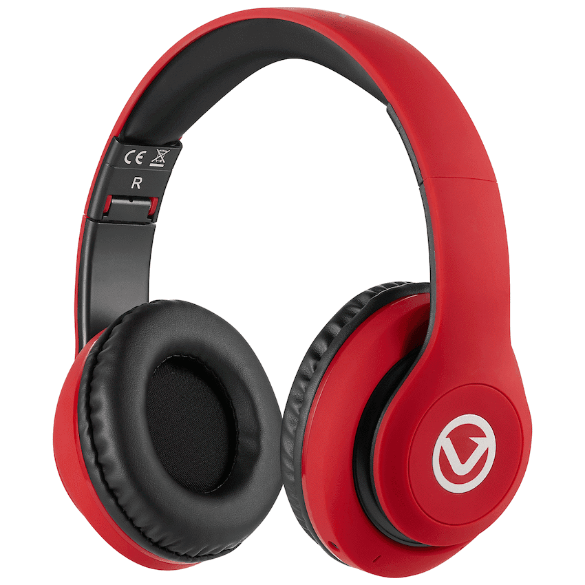 Volkano Impulse Series Bluetooth Headphones – Red