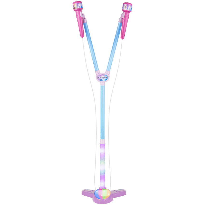 Disney Frozen Double Karaoke Mic Stand with Colourful Lights