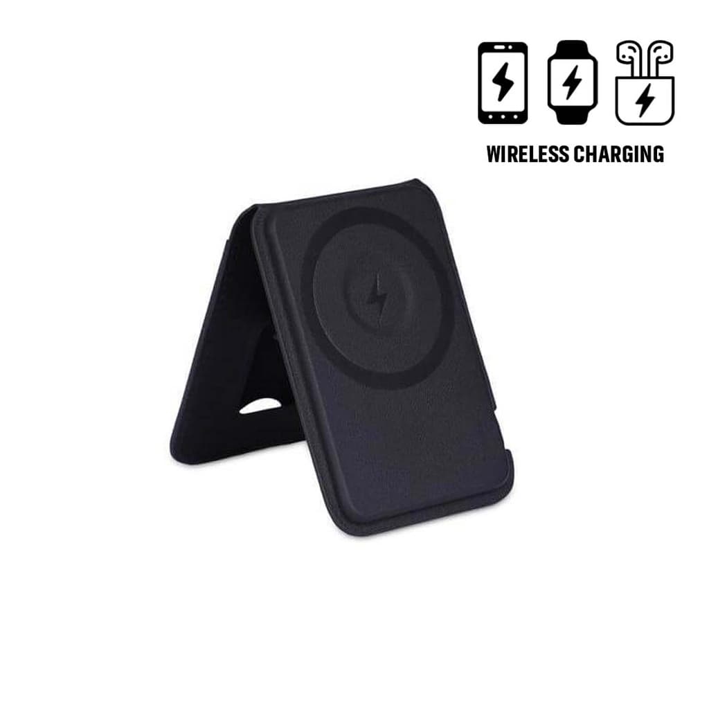 MAG3 - Giftology 3-in-1 Magnetic Wireless Charger Card Holder - Navy