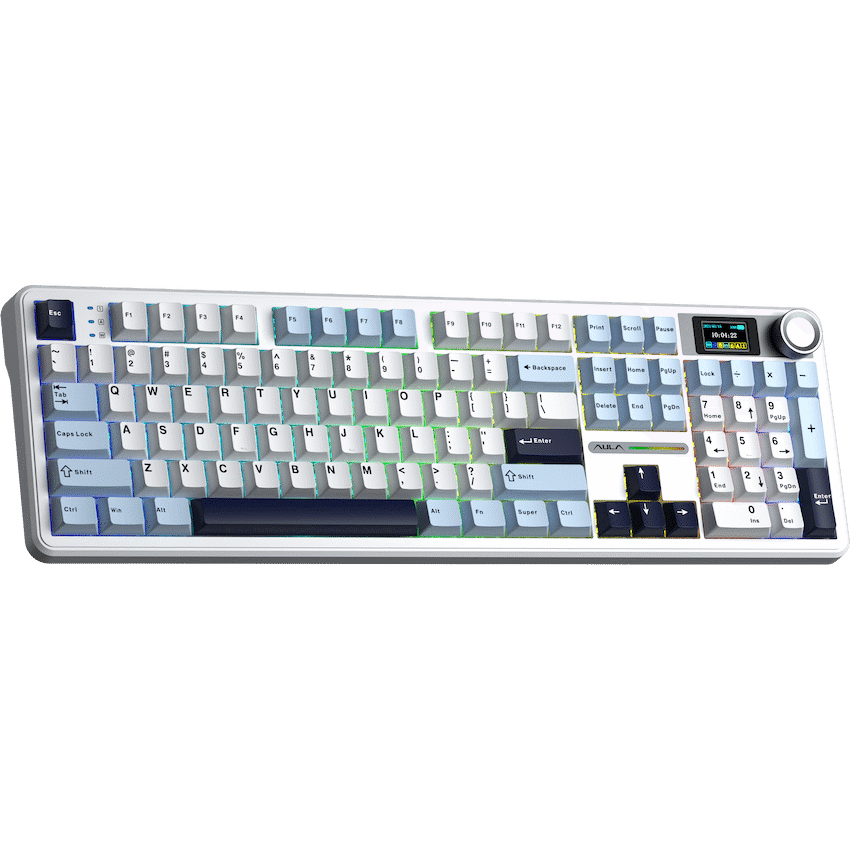 Aula Mechanical Gasket LCD Full Keyboard Multimode - Black/Grey