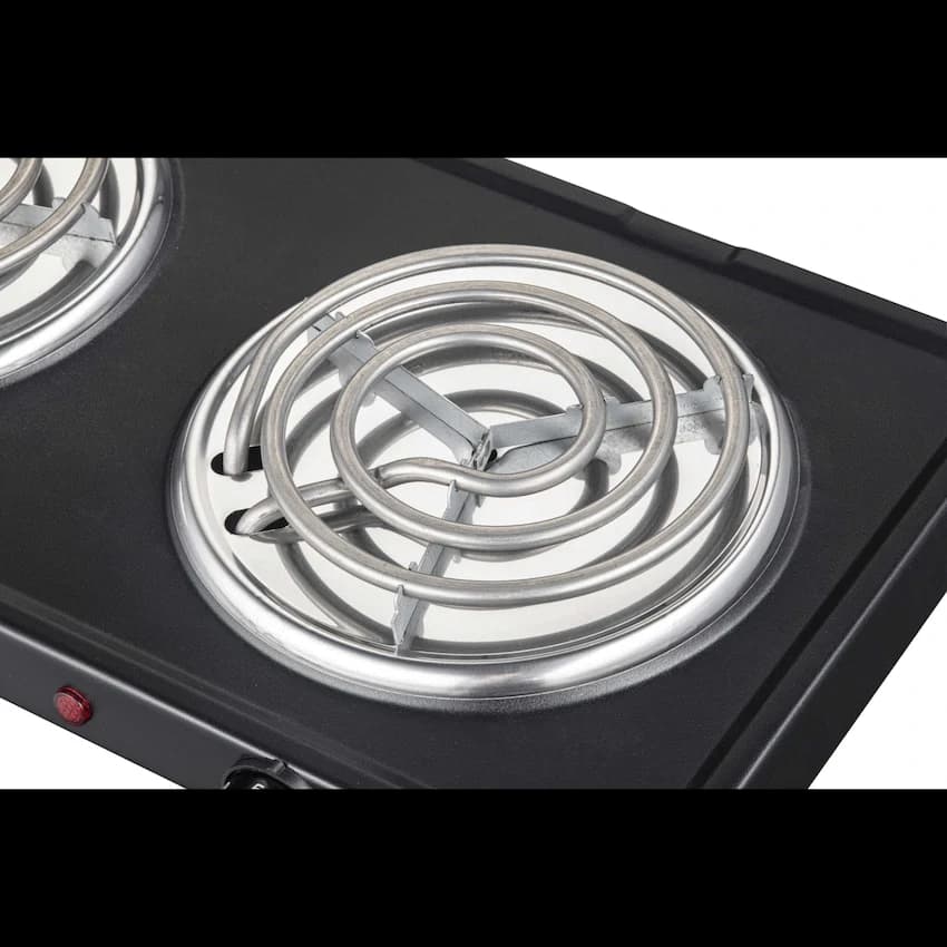 Elektra Double Spiral Hot Plate - Black