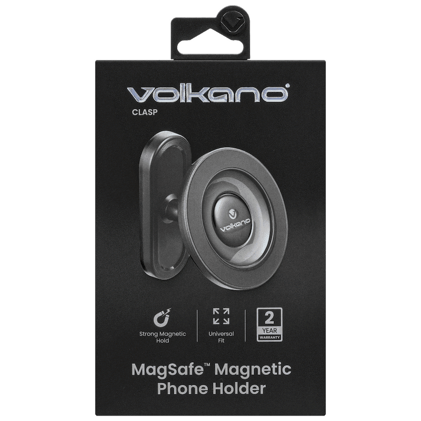 Volkano Clasp Series Magnetic Phone Holder - Black