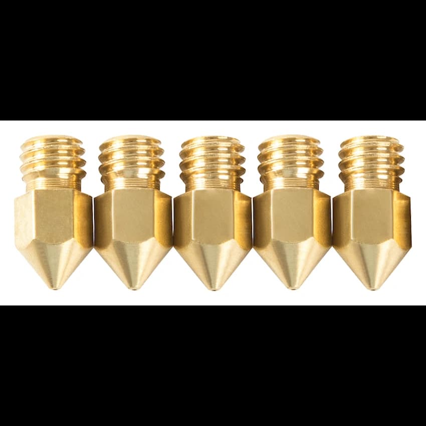 Creality M6 0.4mm Brass Nozzle - Big Head - 5 Pcs