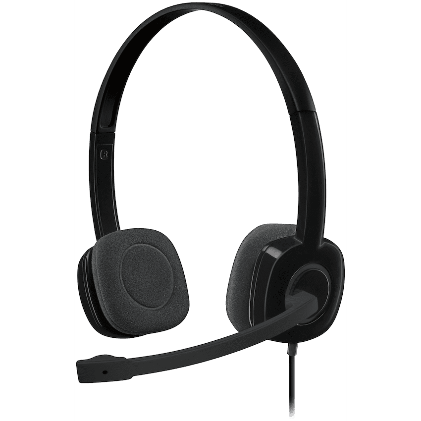 Logitech(R) H151 Stereo Wired Headset - Black