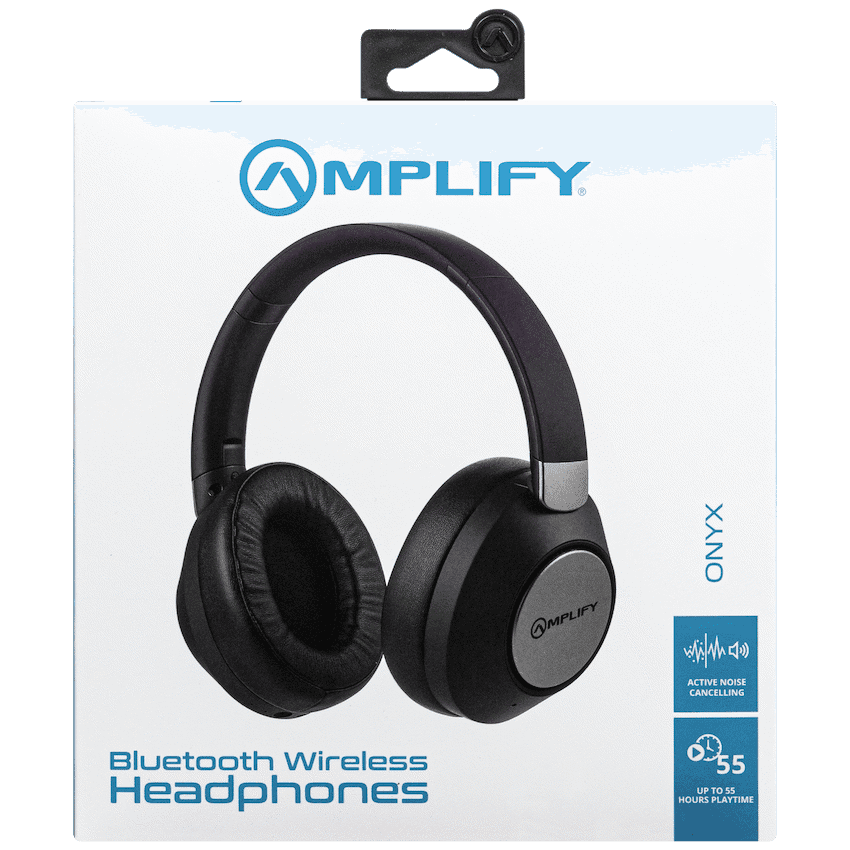 Amplify Onyx Bluetooth Wireless Headphones with ANC - Black