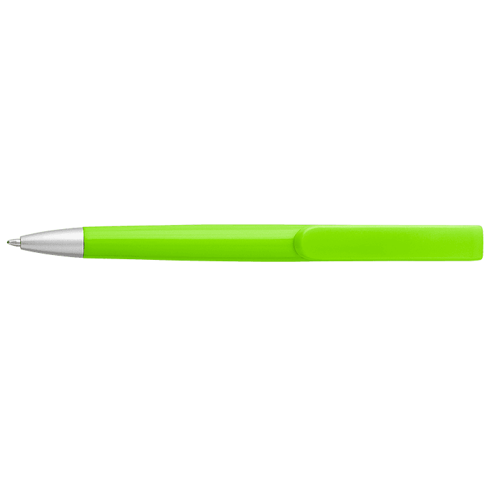 Rounded Clip Ballpoint Pen With Coloured Barrel