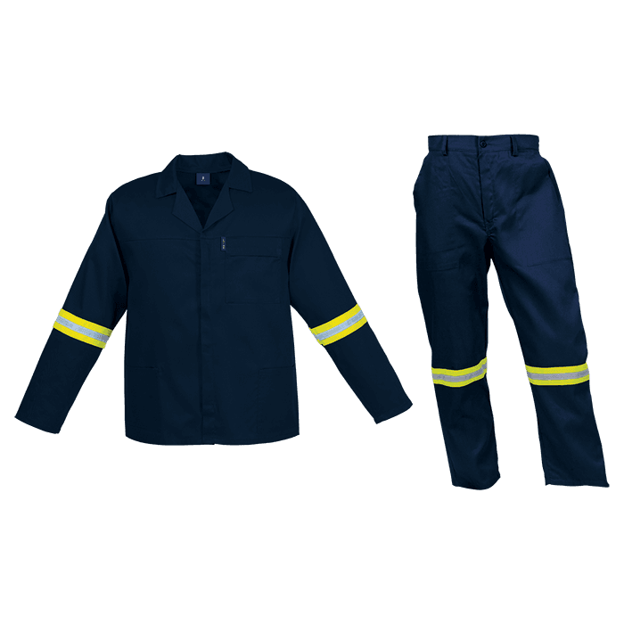 Barron Budget Poly Cotton Conti Suit with Reflective