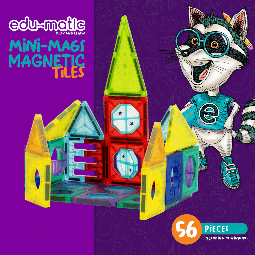 56 Magnetic Tiles, Windows and Stickers