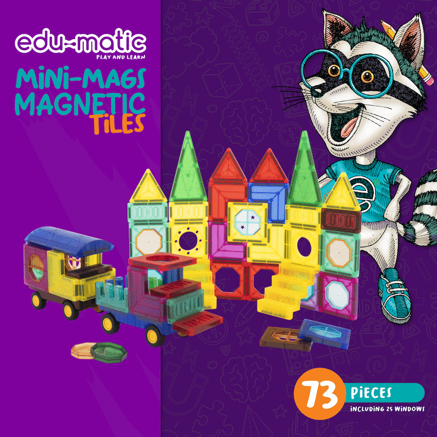 73 Magnetic Tiles, Windows, Stickers and Snowmen
