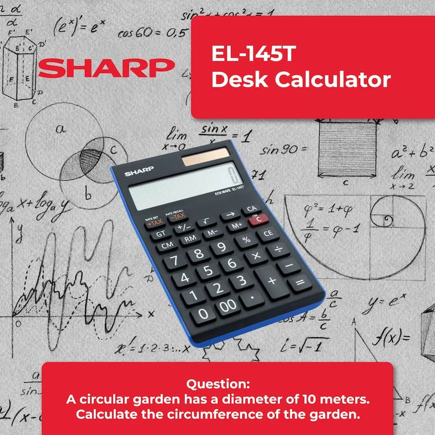 Sharp EL-145T Desk Calculator - 14 Digit Tax
