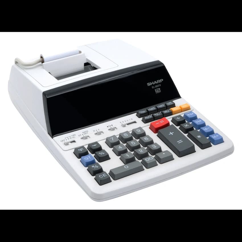 Sharp EL-2607V Premium Fast Printer Calculator AC Powered
