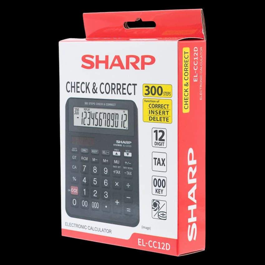 Sharp EL-CC12D Desk Calculator - CheckCorrect Tax