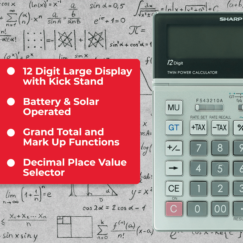 Sharp El2128V Semi-Desk Calculator