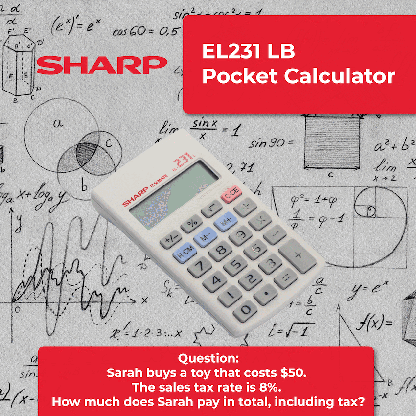Sharp EL231 LB Pocket Calculator