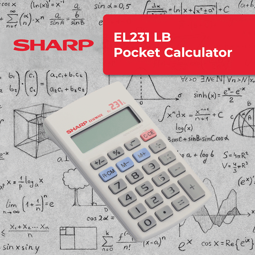 Sharp EL231 LB Pocket Calculator
