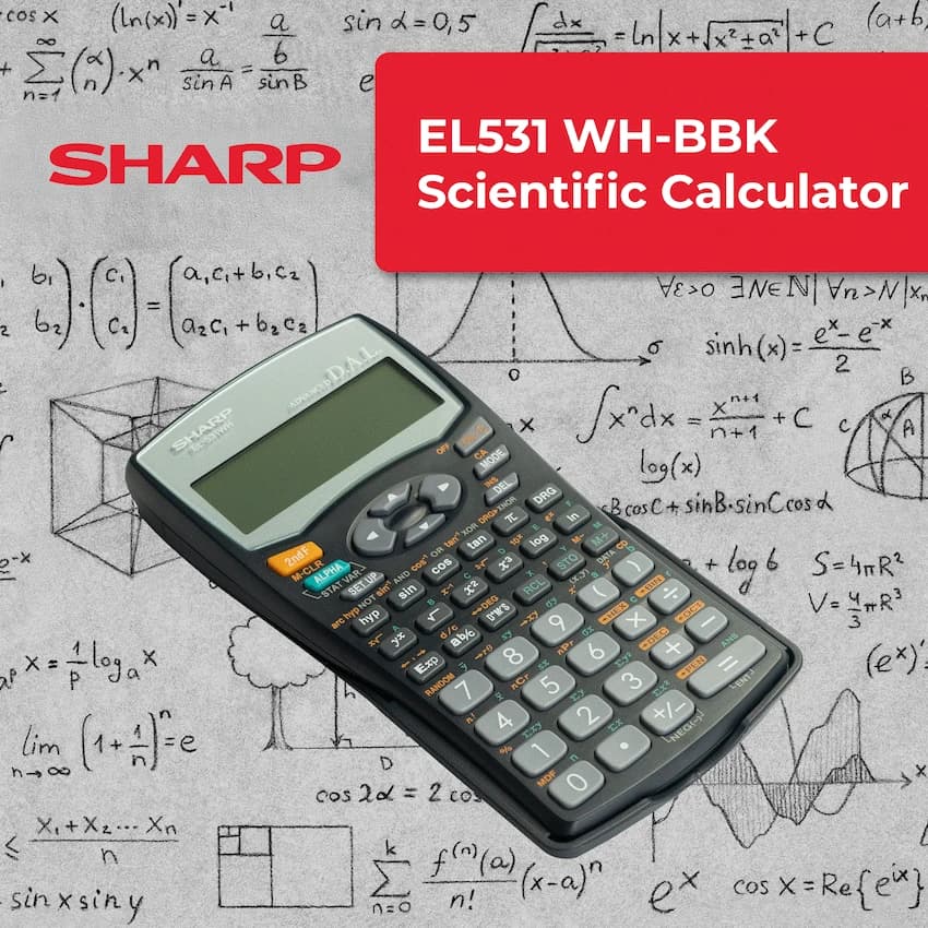 Sharp EL531 WH-BBK - Scientific Calculator - 272 Functions
