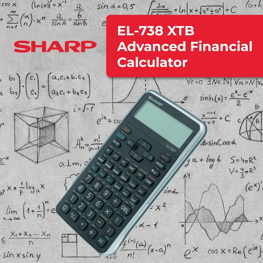Sharp EL-738 XTB - Advanced Financial Calculator NEW DESIGN