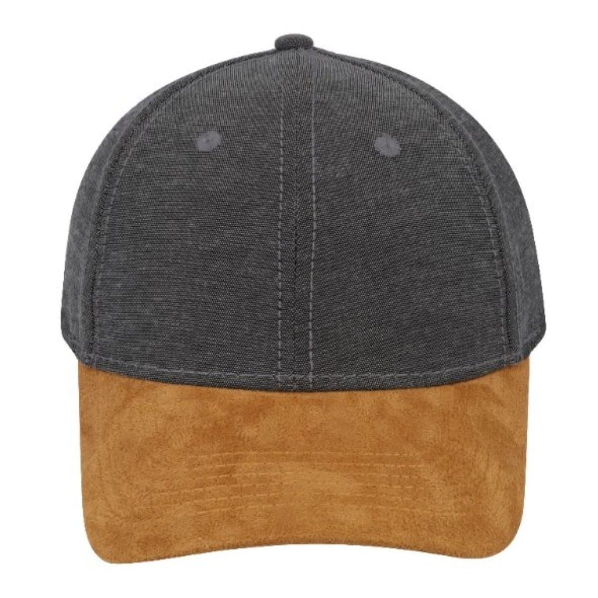 Chambray/Suede 6 Panel Cap